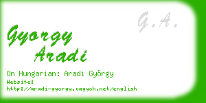 gyorgy aradi business card